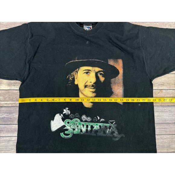 Vintage Carlos Santana Pro Player T-shirt Mens Size XL Black Short Sleeve - Picture 6 of 13